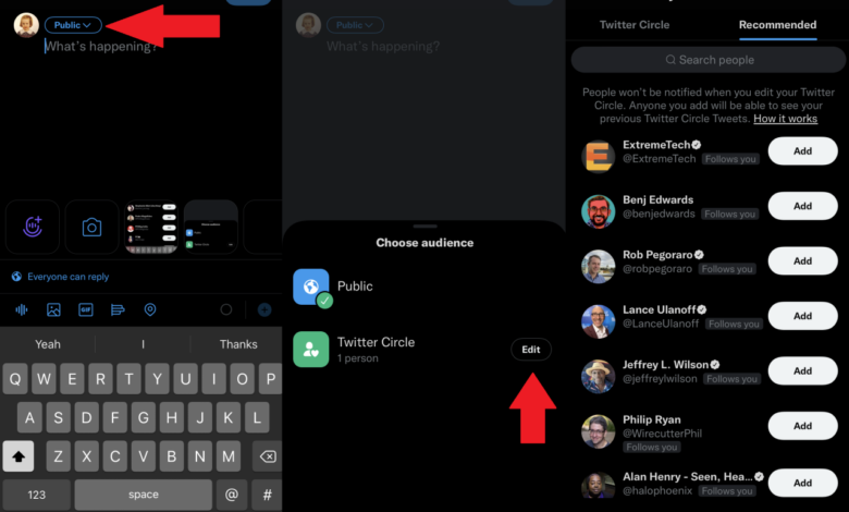 Twitter starts rolling out circle to more users