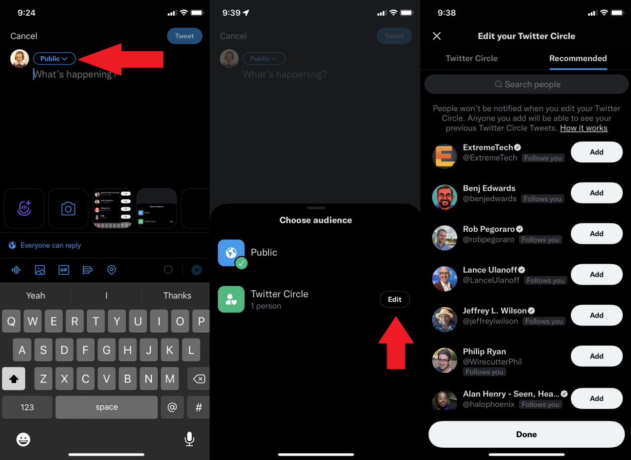 Twitter starts rolling out circle to more users