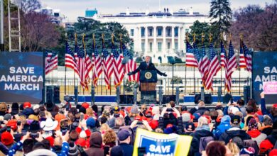Trump regrets not marching to capitol on jan 6 blames pelosi for violence