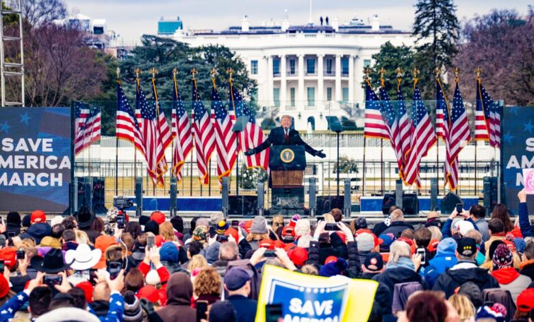 Trump regrets not marching to capitol on jan 6 blames pelosi for violence
