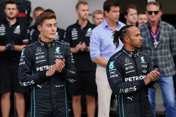 Singapore gp lewis hamilton george russell miss post race interviews after overheating in mercedes