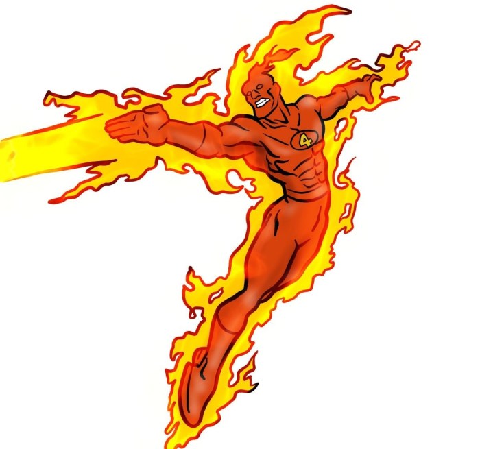 I cant believe were meant to buy this disney hero as fantastic fours human torch