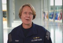 Coast guard commandant linda fagan becomes first woman to lead u s armed forces branch