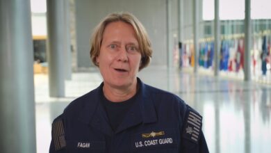 Coast guard commandant linda fagan becomes first woman to lead u s armed forces branch