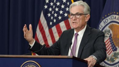 Powell downplays impact of rate cut on trump harris presidential race