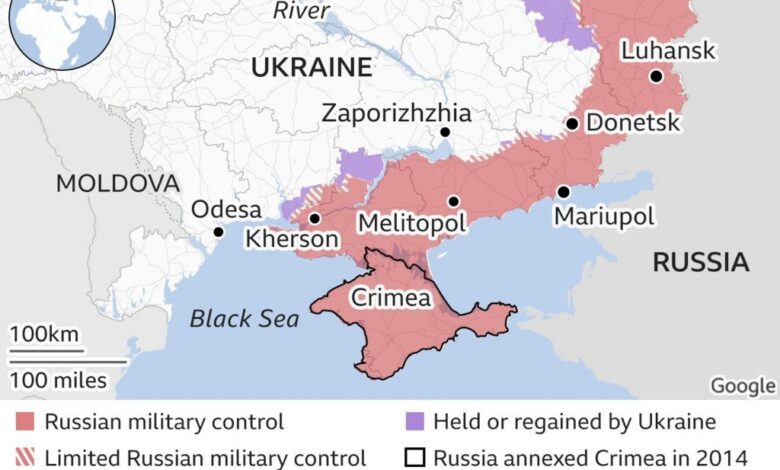 Ukraine newsround happening crimea russia map guide showing updated