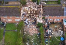 Terrifying moment lightning hits uk home causing huge explosion