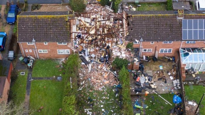 Terrifying moment lightning hits uk home causing huge explosion