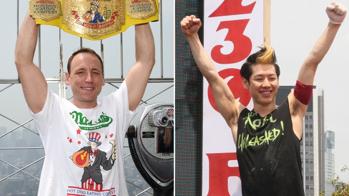 Kobayashi chestnut mayweather forget pacquiao fight century could contest eating yana paskova getty joey