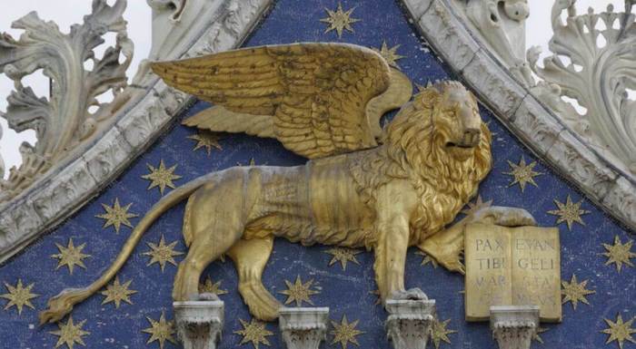 Is venices famed winged lion statue actually chinese