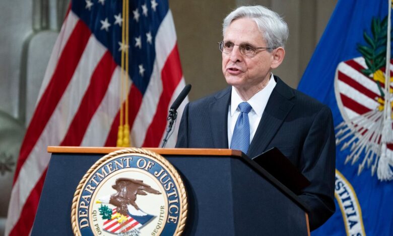 Merrick garland appears to confirm that the doj is investigating trump