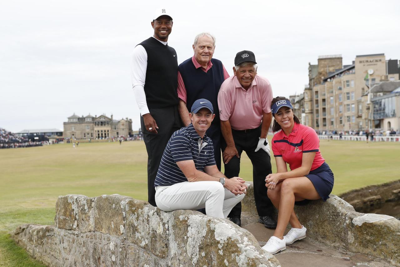 Tiger woods will be bidding to match nicklaus at st andrews