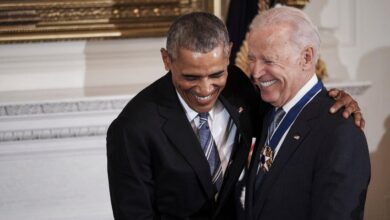 With a few jokes biden and obama revisit the good old days