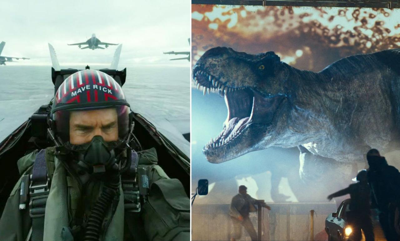 Jurassic world vs top gun two blockbusters are squaring off at the box office for the first time in a while