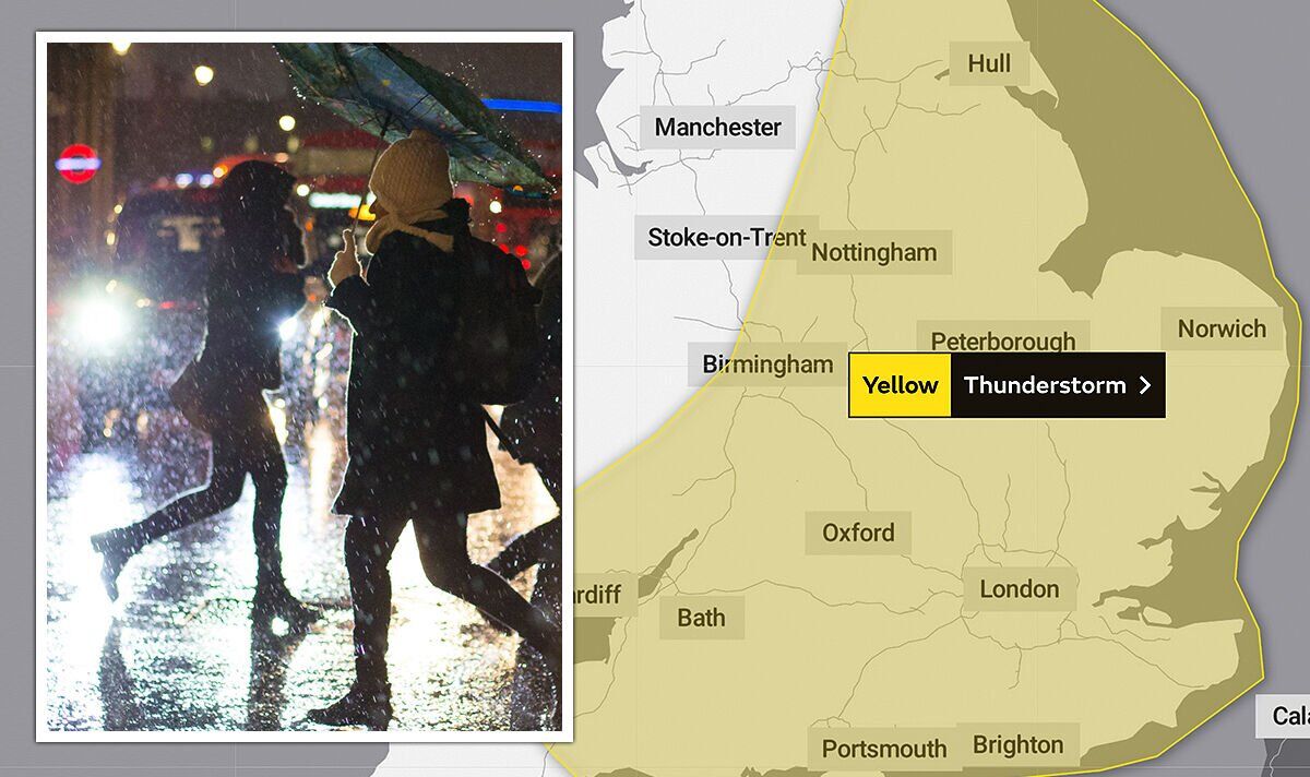 Uk weather met office storm alerts issued with flooding lightning and large hail to hit country