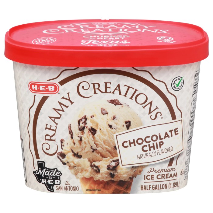 H e b issues recall for h e b creamy creations light mint chocolate chip ice cream due to mislabeling