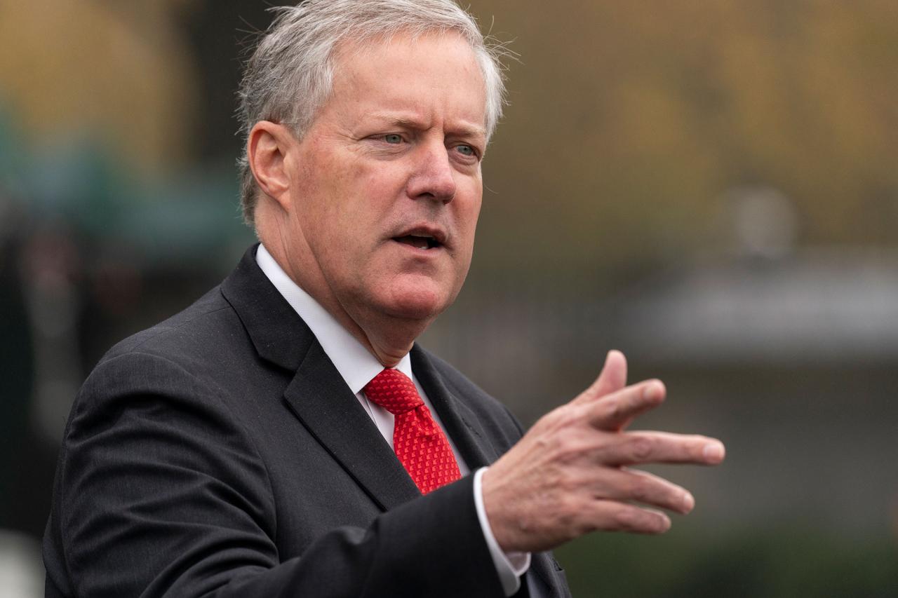 Former pence chief of staff says meadows was