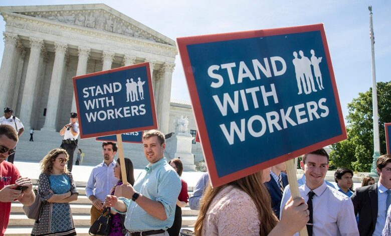 N l r b counsel calls for a ban on mandatory anti union meetings