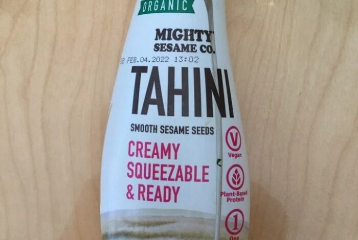 Rushdi foods issues a voluntary recall on one lot of their mighty sesame organic tahini 10 9 oz squeeze bottle