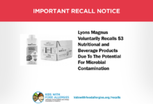 Lyons magnus voluntarily recalls 53 nutritional and beverage products due to the potential for microbial contamination