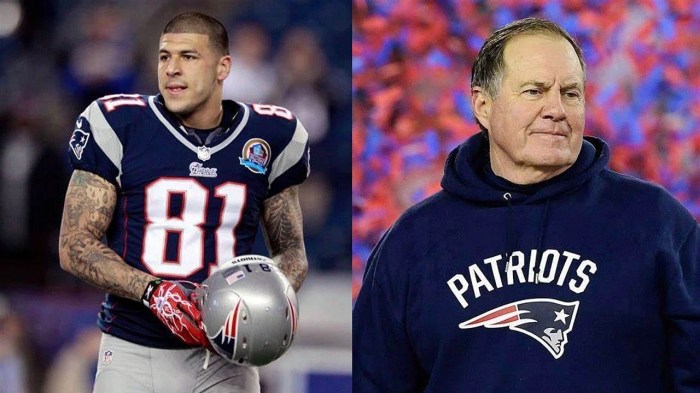 American sports story what bill belichick has said about aaron hernandez