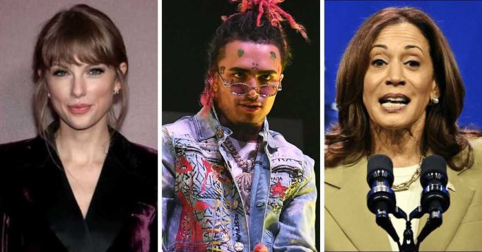 Lil pump rips taylor swift over kamala harris endorsement