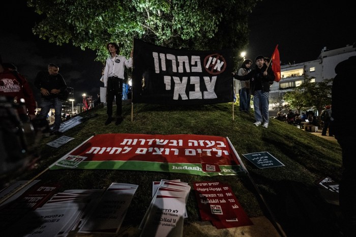 Relatives and supporters rally for release of hostages in tel aviv