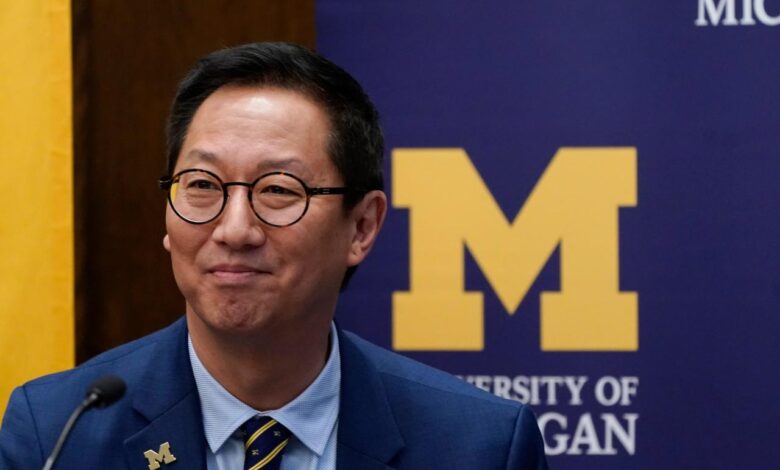 U of michigan wont give new president santa ono a faculty job if fired breaking precedent