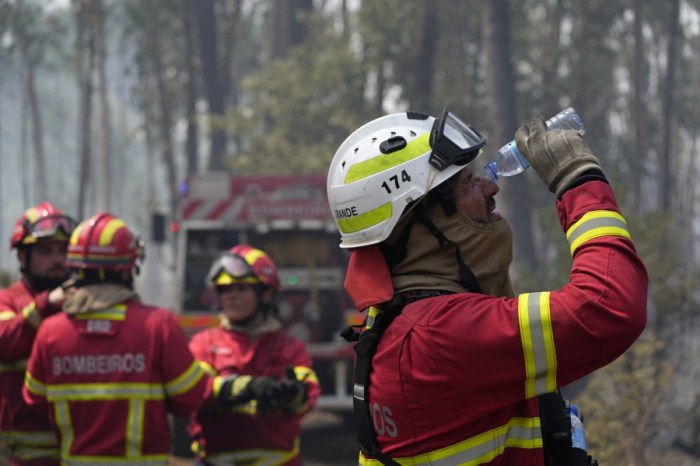 Thousands of firefighters battling ongoing blazes in portugal