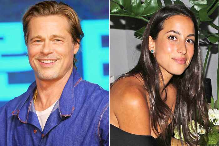 Brad pitt hand in hand with gf ines de ramon after wolfs premiere