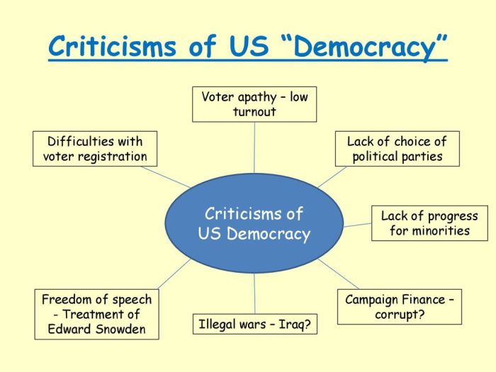 Criticisms of the us