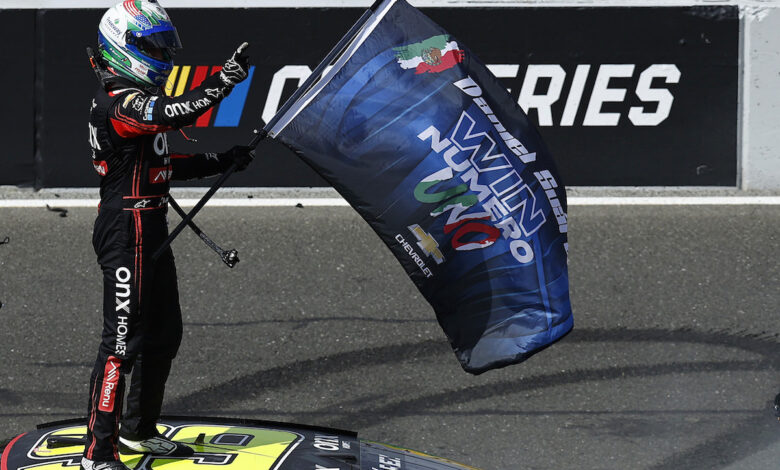 Daniel suarez grabs historic nascar cup series win at sonoma