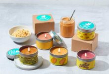 34 candles that smell like food and drink