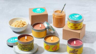 34 candles that smell like food and drink