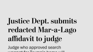 Judge orders release of affidavit with redactions but orders doj to focus on certain issues