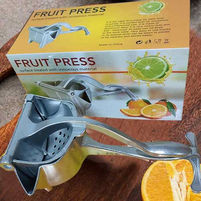 When youre squeezing juice for a crowd this countertop fruit press cant be beat