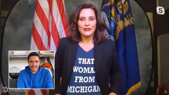 Gretchen whitmer calls trump deranged for saying women wont need to think about abortion if he wins