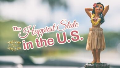 Hawaii is the happiest state in america california and florida didnt make the top 10