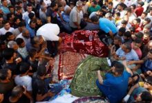 Thousands gather for funeral of israeli american hostage killed in gaza