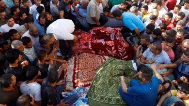 Thousands gather for funeral of israeli american hostage killed in gaza