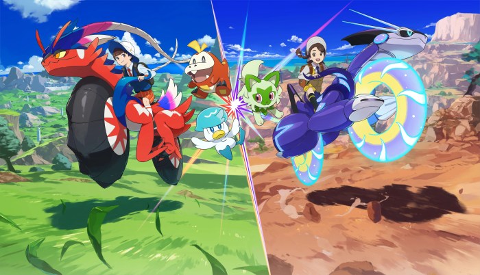 Open world pokemon scarlet and violet features motorcycle legendaries