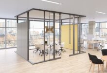 Neighborhoods phone booths and huddle rooms meet the office of the future