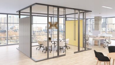 Neighborhoods phone booths and huddle rooms meet the office of the future