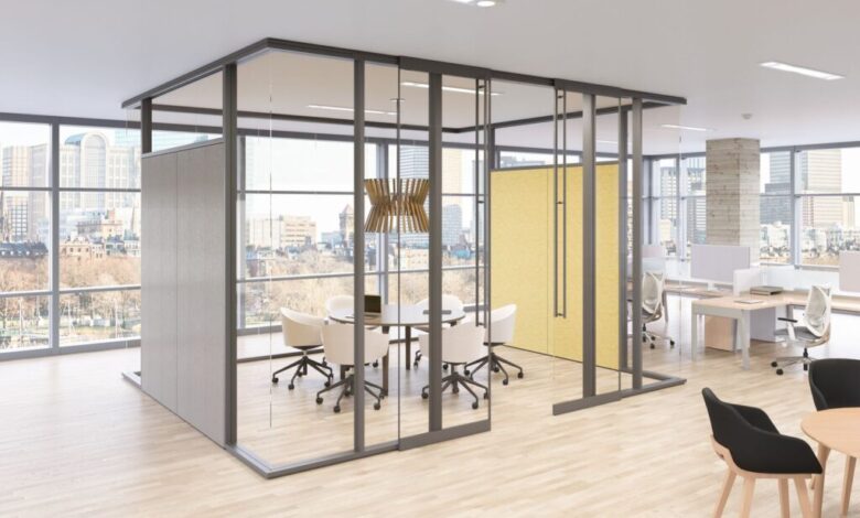 Neighborhoods phone booths and huddle rooms meet the office of the future