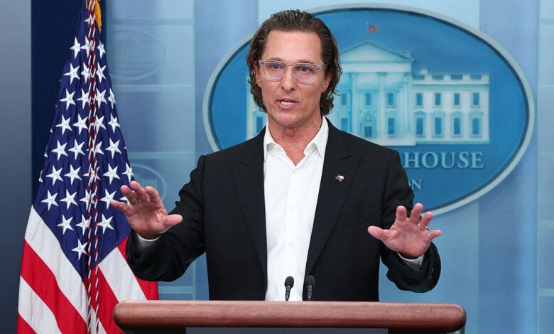 Matthew mcconaughey meets biden and pleads for an end to gun violence