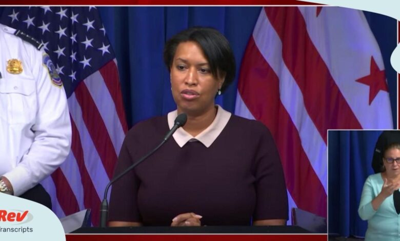 Transcript d c mayor muriel bowser on