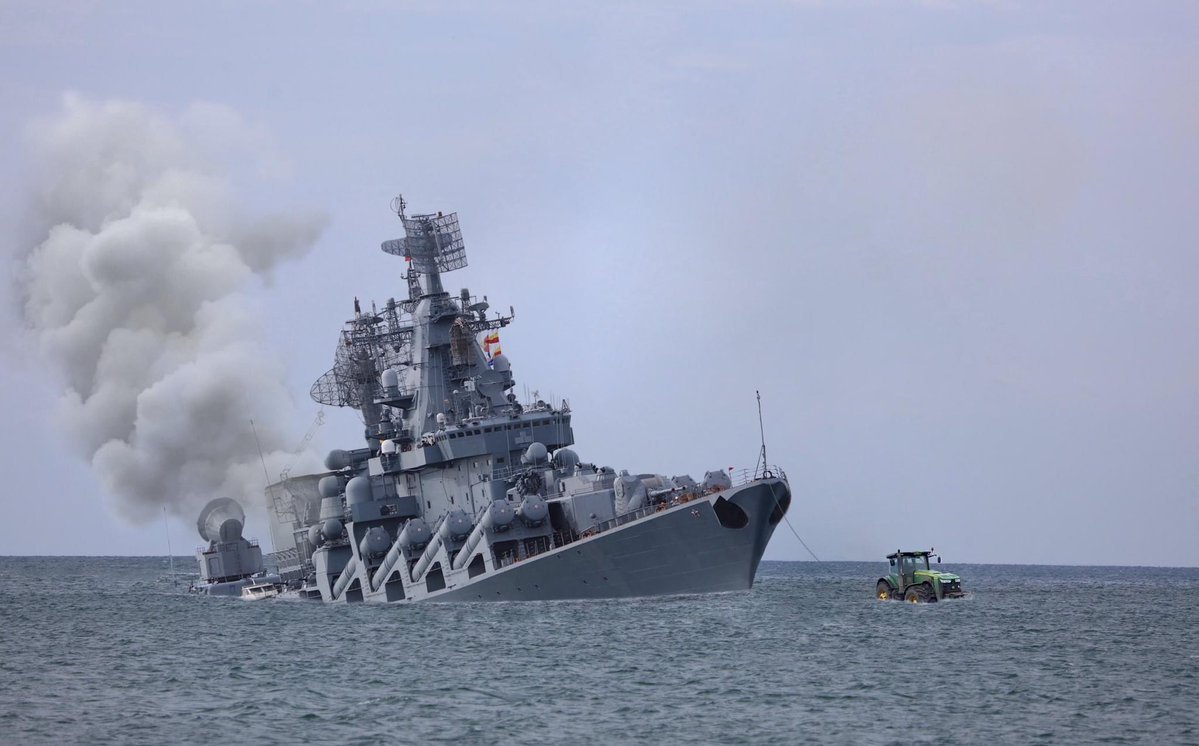 Symbolism and practical impact of sinking russian black sea flagship moscow is immense