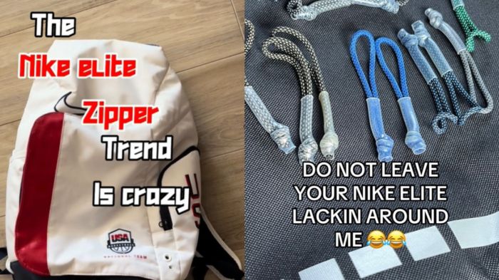 Teenagers steal nike elite zippers off strangers backpacks in new tiktok trend