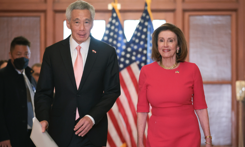 Pelosi heads for singapore but is silent on taiwan