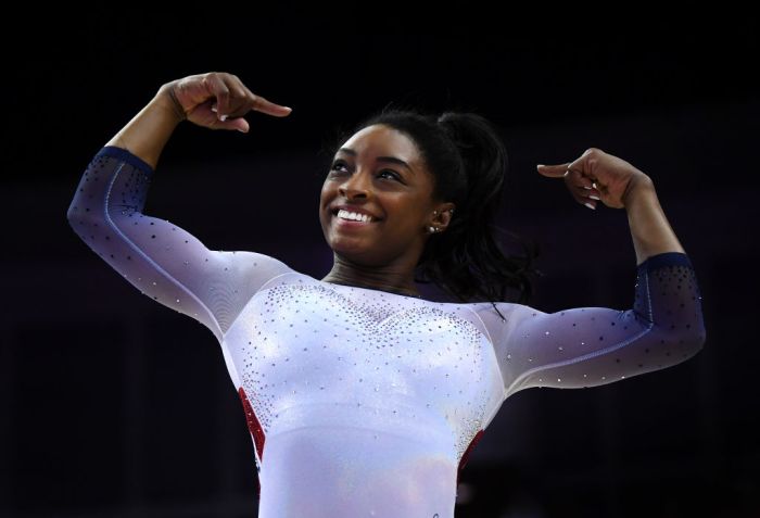 Simone biles partners with athleta shop her olympic gold winning collection now